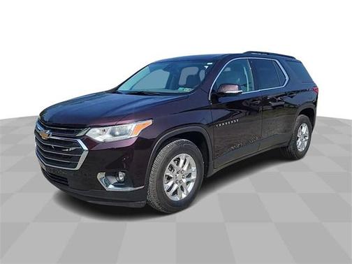 Black Cherry Metallic 2021 Chevrolet Traverse LT Leather