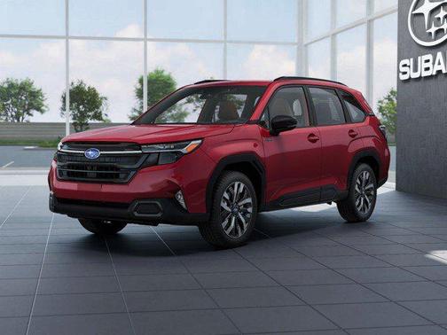 Red 2026 Subaru Forester Hybrid Touring