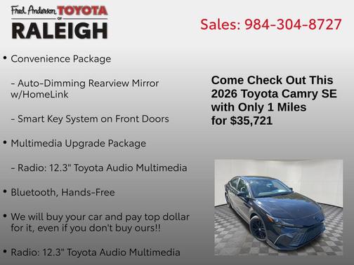 2026 Toyota Camry SE