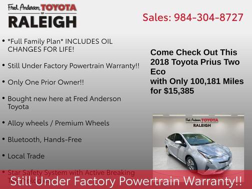 2018 Toyota Prius Two Eco