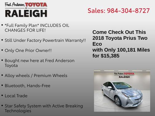 2018 Toyota Prius Two Eco