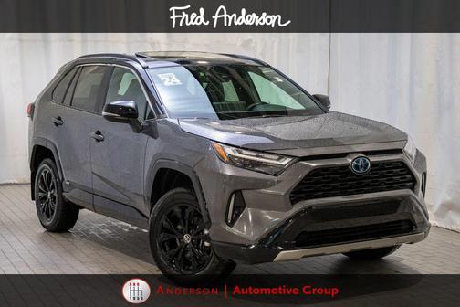 Magnetic Gray Metallic/Midnight Black Metallic 2024 Toyota RAV4 Hybrid SE