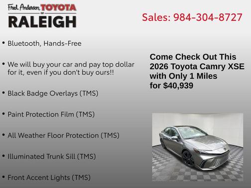 2026 Toyota Camry XSE
