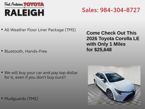 2026 Toyota Corolla LE