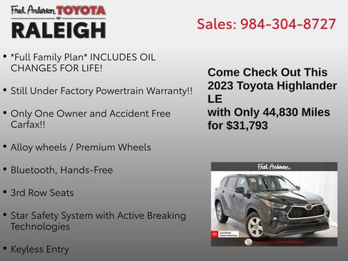 2023 Toyota Highlander LE