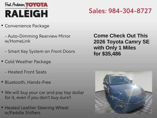 2026 Toyota Camry SE