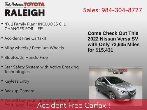 2022 Nissan Versa 1.6 SV
