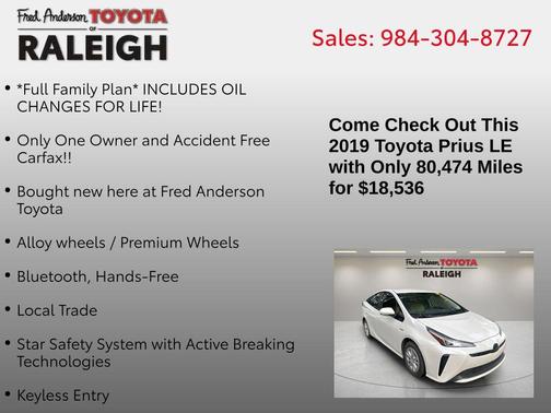 2019 Toyota Prius LE