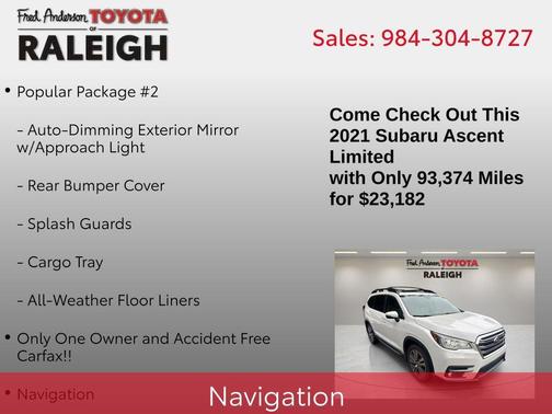 2021 Subaru Ascent Limited 7-Passenger