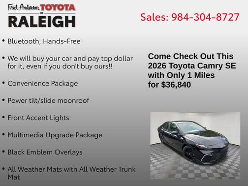 2026 Toyota Camry SE