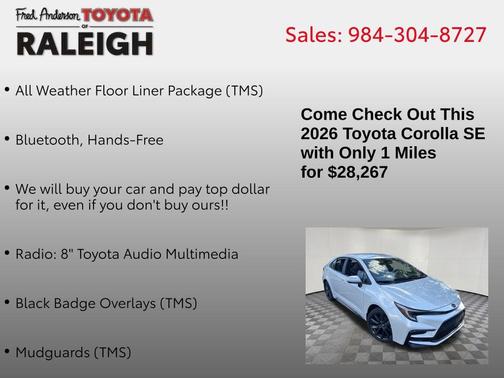 2026 Toyota Corolla SE
