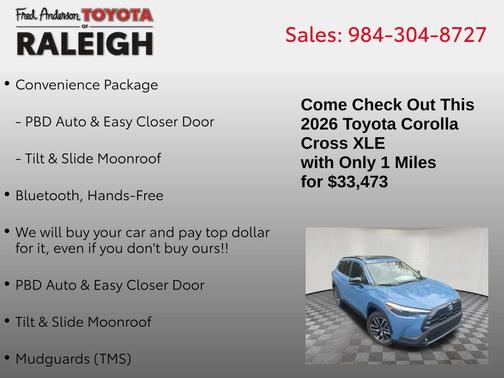 2026 Toyota Corolla Cross XLE