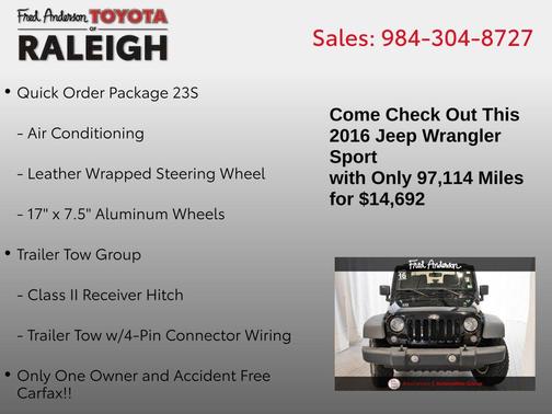 2016 Jeep Wrangler Sport