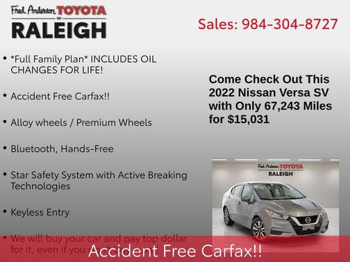 2022 Nissan Versa 1.6 SV