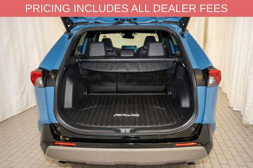 Cavalry Blue/Midnight Black Metallic 2023 Toyota RAV4 Hybrid SE