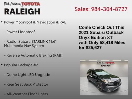 2021 Subaru Outback Onyx Edition XT