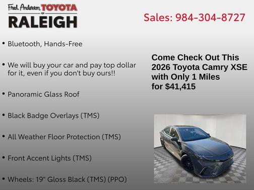 2026 Toyota Camry XSE