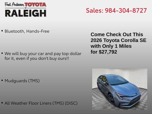 2026 Toyota Corolla SE