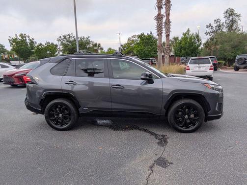 Magnetic Gray Metallic/Midnight Black Metallic 2025 Toyota RAV4 Hybrid SE