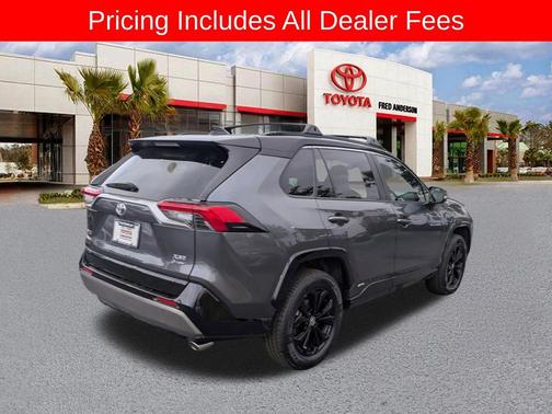 Magnetic Gray Metallic/Midnight Black Metallic 2025 Toyota RAV4 Hybrid SE