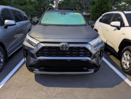 Magnetic Gray Metallic/Midnight Black Metallic 2025 Toyota RAV4 Hybrid SE