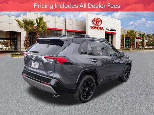 Magnetic Gray Metallic/Midnight Black Metallic 2025 Toyota RAV4 Hybrid SE