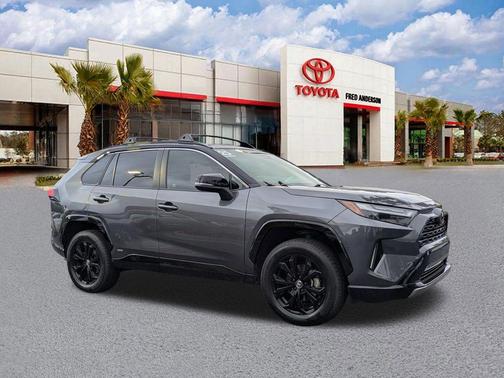 Magnetic Gray Metallic/Midnight Black Metallic 2025 Toyota RAV4 Hybrid SE