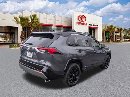 Magnetic Gray Metallic/Midnight Black Metallic 2025 Toyota RAV4 Hybrid SE