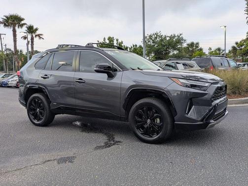 Magnetic Gray Metallic/Midnight Black Metallic 2025 Toyota RAV4 Hybrid SE