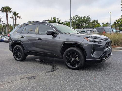 Magnetic Gray Metallic/Midnight Black Metallic 2025 Toyota RAV4 Hybrid SE