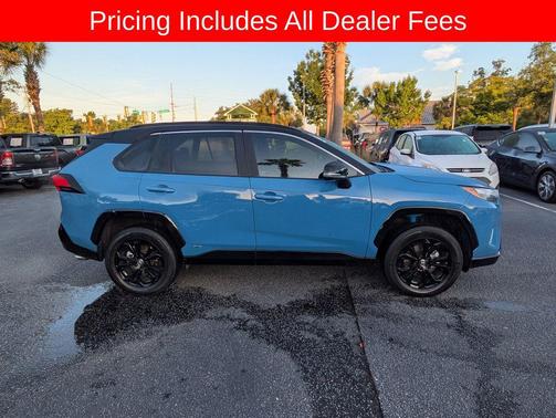 Cavalry Blue/Midnight Black Metallic 2024 Toyota RAV4 Hybrid SE