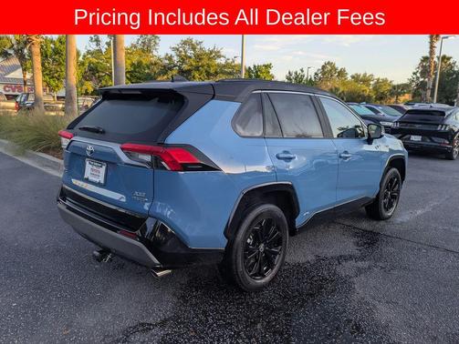 Cavalry Blue/Midnight Black Metallic 2024 Toyota RAV4 Hybrid SE