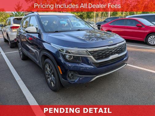 Dark Ocean Blue/White Roof 2021 Kia Seltos S