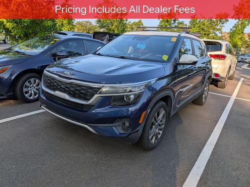 Dark Ocean Blue/White Roof 2021 Kia Seltos S