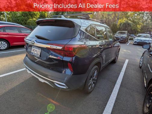 Dark Ocean Blue/White Roof 2021 Kia Seltos S