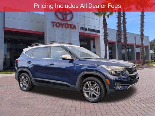 Dark Ocean Blue/White Roof 2021 Kia Seltos S