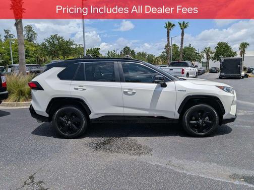 Blizzard Pearl w/Midnight Black Roof 2020 Toyota RAV4 Hybrid SE