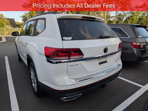 Pure White 2021 Volkswagen Atlas 3.6L SE w/Technology