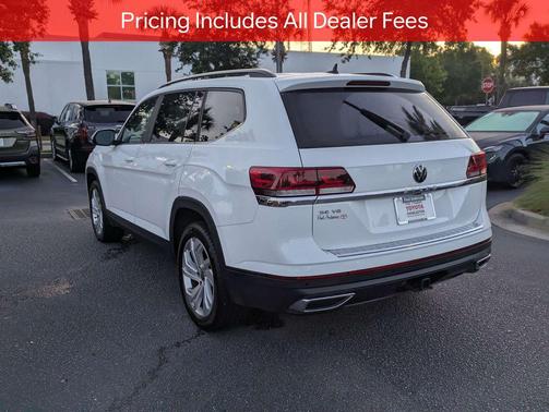 Pure White 2021 Volkswagen Atlas 3.6L SE w/Technology