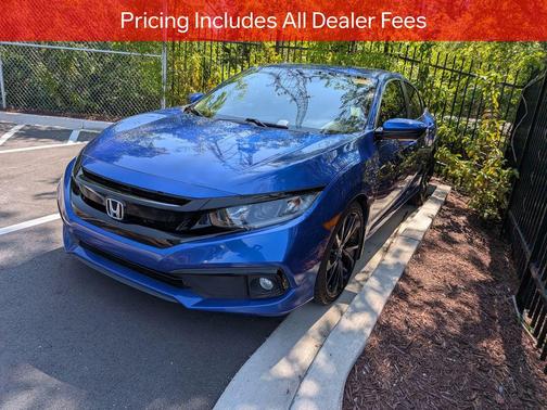 Aegean Blue Metallic 2019 Honda Civic Sport