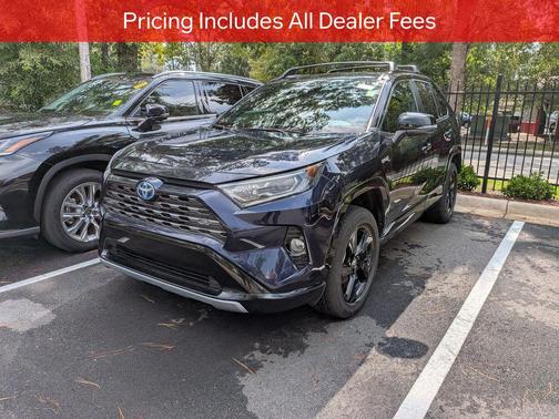 Blue Print/Midnight Black Metallic 2021 Toyota RAV4 Hybrid SE