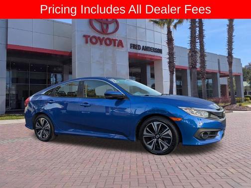 Aegean Blue Metallic 2017 Honda Civic EX-T
