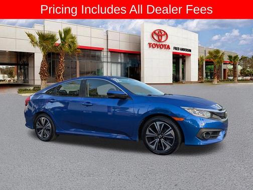 Aegean Blue Metallic 2017 Honda Civic EX-T