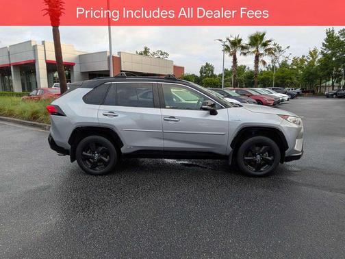 Silver Sky Metallic/Midnight Black Metallic 2021 Toyota RAV4 Hybrid SE