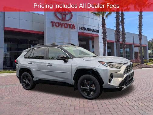 Silver Sky Metallic/Midnight Black Metallic 2021 Toyota RAV4 Hybrid SE