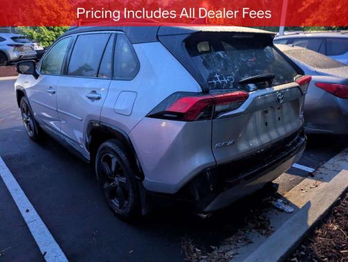Silver Sky Metallic/Midnight Black Metallic 2021 Toyota RAV4 Hybrid SE