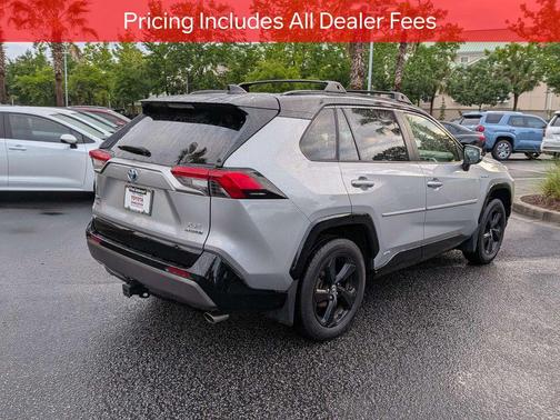 Silver Sky Metallic/Midnight Black Metallic 2021 Toyota RAV4 Hybrid SE