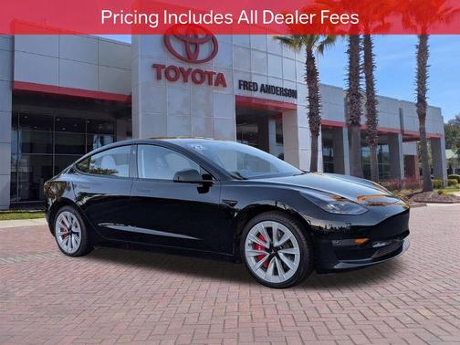 Solid Black 2022 Tesla Model 3 Long Range