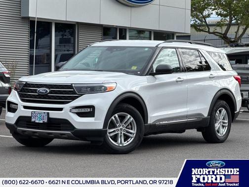 Star White Metallic Tri-Coat 2024 Ford Explorer XLT