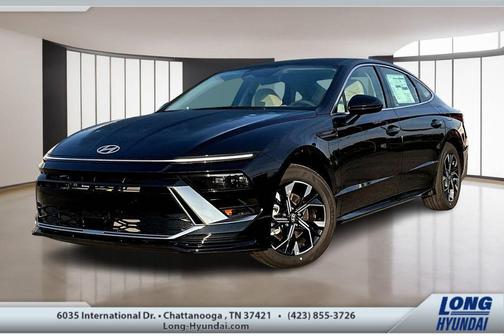 Black 2025 Hyundai SONATA SEL